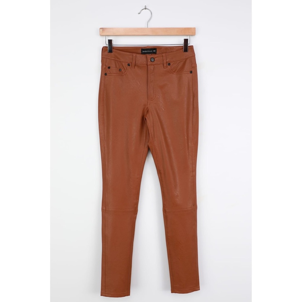 NWT bagatelle faux leather camel pants